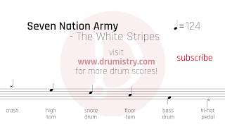 The White Stripes  Seven Nation Army Drum Score [upl. by Llerrah591]