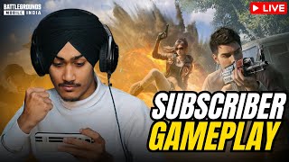 I AM BACK WITH SUBSCRIBER GAMEPLAY AND TEAMCODE  iGURI YT IS LIVE  facecam pubg bgmilive [upl. by Eycats690]