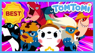 🏅BEST🏅 Tomtomi Rangers Series Compilation  Comics Super Heroes🦸‍♂  Kids Song  TOMTOMI [upl. by Lajet]