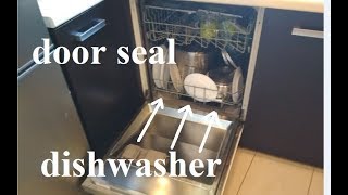 How to replace dishwasher door seal  Bosch Siemens  how to repairfix leaks gasket replacement [upl. by Iatnwahs417]