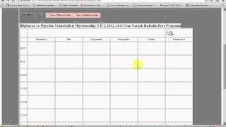 Ders Programı Hazırlama Sistemi HDS [upl. by Kenison]