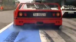 Ferrari F40 Rev and Burnout [upl. by Iadrahs]