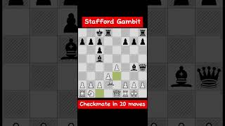 Stafford Gambit Checkmate in 20 moves chess [upl. by Montagna526]