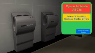 Dyson Airblade AB03s  McDonalds Restaurant 🚻 Roblox [upl. by Odilia]