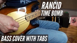 Rancid  Time Bomb  Bass Cover With Tabs [upl. by Genesia]