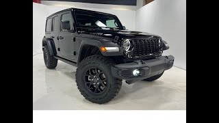 2024 Jeep Wrangler Willys 4 Door Black Manual Transmission for Sale ­LandryAutocom [upl. by Ramos79]