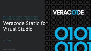 Working with Scan Results Using the Veracode Visual Studio Extension [upl. by Burdelle]