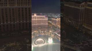 Best view which you cannot miss in Las Vegas Bellagio fountains from Top of Eiffel tower🗼⛲️ Travel [upl. by Guise]