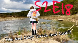 Femboy Fishing S2E18  Fish and Chips Catch and Cook [upl. by Eadie]