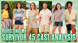 Revisiting My Survivor Season 45 Pre Season Cast Analysis [upl. by Ymeon]