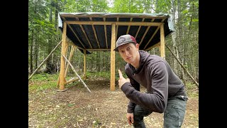 Will This DIY Wood Shed Even Work Building a Wood Shed at Our Off Grid Property [upl. by Arahc]