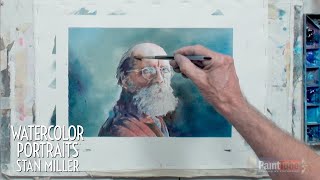 Watercolor Portraits w Stan Miller HighSpeed View [upl. by Yliab]