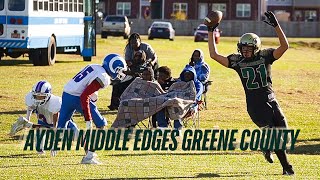 MIDDLE SCHOOL FOOTBALL Ayden Middle edges out Greene County Middle in a close one [upl. by Jeu]