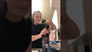 Opening a bottle of wine without a corkscrew youtubeshorts funny couplegoals [upl. by Adim861]