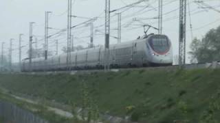 EuroStar AV 9436 in azione sulla linea AVAC vicino a Parma [upl. by Aligna]