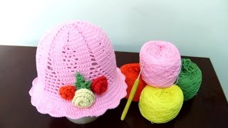 Cochet hat tutorial  Crochet for beginners step by step part 1 [upl. by Gilead712]