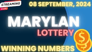 Maryland Midday Lottery Results For  08 Sep 2024  Pick 3  Pick 4  Pick 5  Powerball Cash4life [upl. by Adym34]