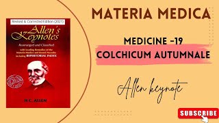 MATERIA MEDICA MEDICINE 19  COLCHICUM AUTUMNALE✍️education bhms bams mbbs bds youtube [upl. by Emina]