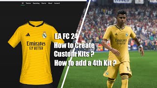 EA FC 24  How to Create Custom Kits  How to add a Third Kit [upl. by Nayk849]