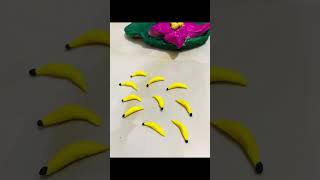 Super clay banana foryou art trending diy clay [upl. by Eilyr387]