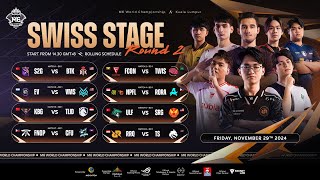 LIVE 🔴  MLBB M6 World Championship  Swiss Stage Day 2 [upl. by Ciredec413]