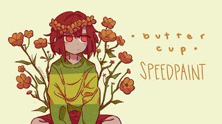 Buttercup  UNDERTALE Chara Speedpaint [upl. by Ellehcyar]