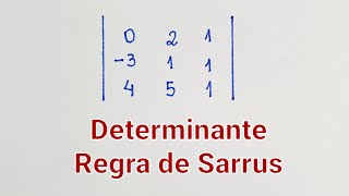 ✅ Determinantes  Regra de Sarrus  Professora Angela Matemática [upl. by Yelah]