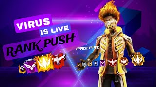 LIVE 🔴 RANK PUSH  FREEFIRE  VIRUS GAMING [upl. by Anitsua371]