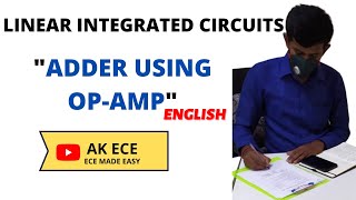 Adder circuit using OpAmp English Audio [upl. by Eiltan]