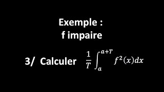 Exemple  c f impaire  3 calcul du carré de la valeur efficace [upl. by Nananne277]