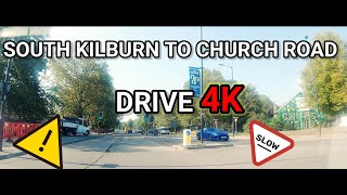 SOUTH KILBURN ESTATE TO CHURCH ROAD  NW6 NW10  DRIVE IN 4K [upl. by Nerha]