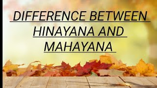 Difference between Hinayana and Mahayana humab1800 UGC NET PGT EDUCATION BEd MEd [upl. by Swetlana832]