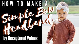 How To Make A Simple Bow Headband  Video Tutorial [upl. by Berte385]