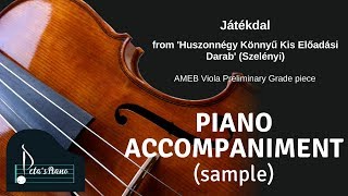 Játékdal  Playsong Szelényi  Piano Accompaniment sample [upl. by Enialem]