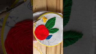 How to make flower using punch needle punchneedle shorts yt youtubeshorts wittyclub [upl. by Enyallij468]