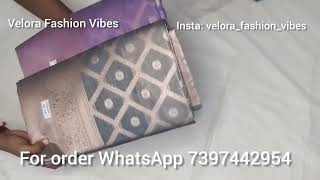 Velora Fashion Vibes saree collections Alappuzha soft silk saree [upl. by Remmos]