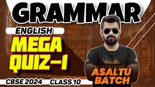 Grammar Mega Quiz 1  Class 10 English  CBSE 2024 🔥 Shimon Sir [upl. by Hardin875]