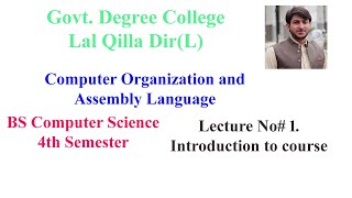 Lecture No1Introduction to Computer Organization and Assembly Language [upl. by Kalmick]