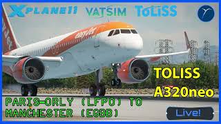 GUSTY landing into Manchester  LFPOEGCC  ToLiSs A320neo  Airbus SOP  XP11  ENPH FB Repost [upl. by Uranie]