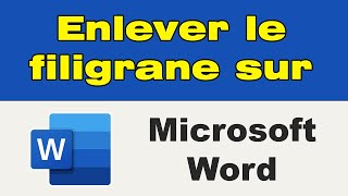 Comment enlever un texte en arrière plan sur Word enlever filigrane Word [upl. by Tjaden706]