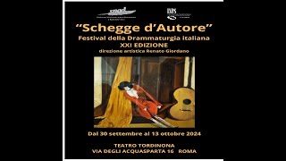 XXI Edizione di Schegge DAutore al Teatro Tordinona [upl. by Ecilahc775]