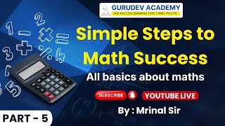 COMPLETE MATHS FOR COMPETITIVE EXAMS Basics to Mains level PART  5 [upl. by Irrab]