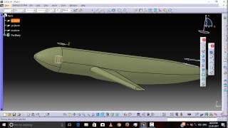 catia v5 easy method to create an aeroplane design surface and wireframe [upl. by Soulier]