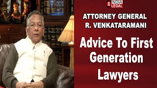 ATTORNEY GENERAL R VENKATARAMANI  Advice To First Generation Lawyers [upl. by Benson]