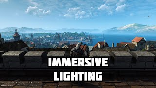 Immersive Lighting 21  Novigrad Comparison  The Witcher 3 Mod Showcase [upl. by Simaj]