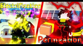 ROBLOX ELECTRIFICATION X PERMEATION SHOWCASE UPDATE MY HERO MANIA [upl. by Broadbent71]