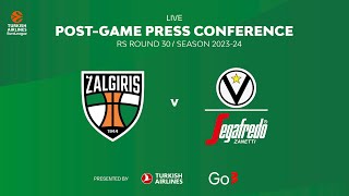 Žalgiris  Virtus  Press Conference  EuroLeague 202324 Round 30 [upl. by Anivahs425]