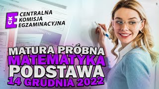 Matura próbna CKE grudzień 2022 poziom podstawowy matematyka [upl. by Nita11]