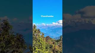 Chaukhamba peak is a fourpillar shaped enormous peak [upl. by Cockburn]