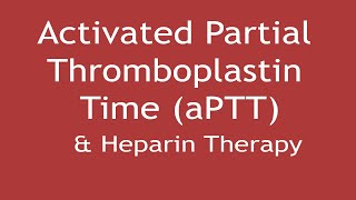 Activated Partial Thromboplastin Time aPTT amp Heparin Therapy  Dr Shikha Parmar [upl. by Sergio]